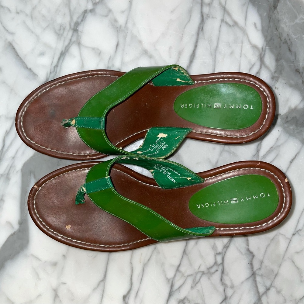 Green Tommy Hilfiger Y2K Sandals